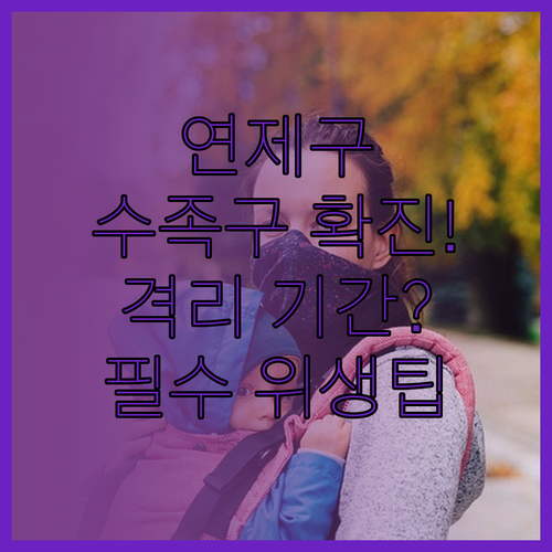 연제구 수족구 확진 시 격리 기간 및..