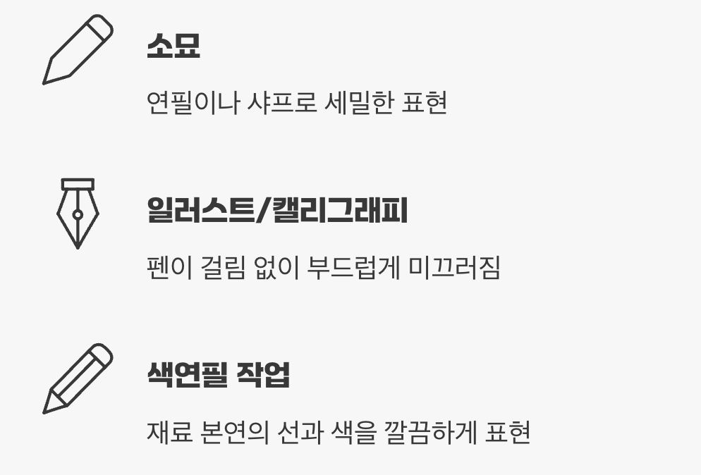 매끈한 도화지, 켄트지의 활약
