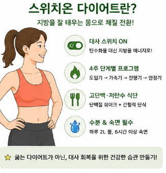 스위치온다이어트-식단표-방법-1주차-2주차-후기-운동