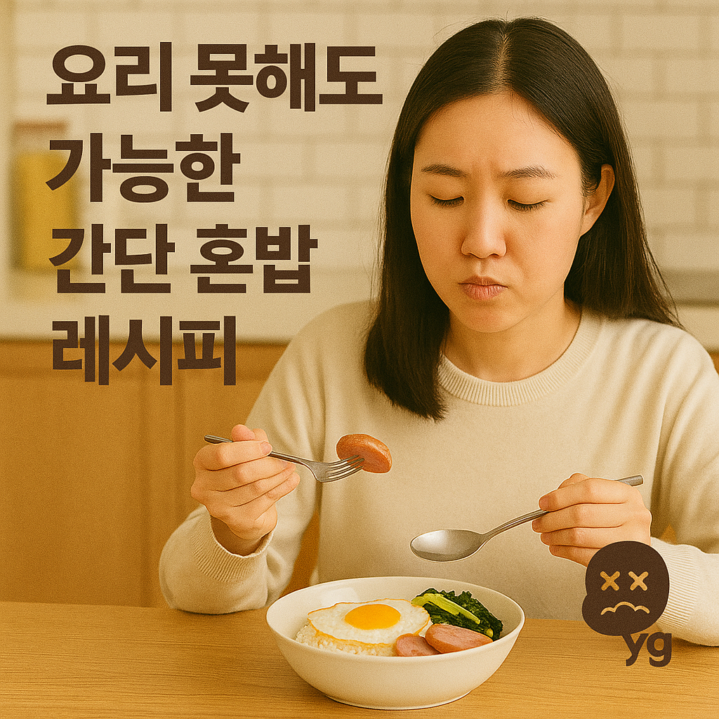 요리 못해도 가능한 간단 혼밥 레시피