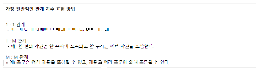 일반적인 관계 차수 표현 방법