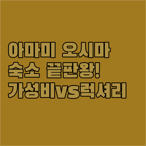 아마미 오시마 자유여행 가성비 호텔부..