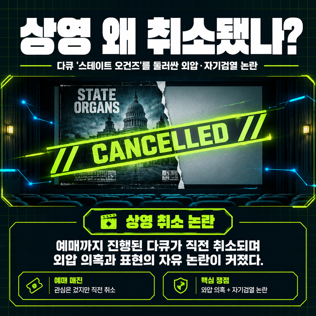 상영 왜 취소됐나?