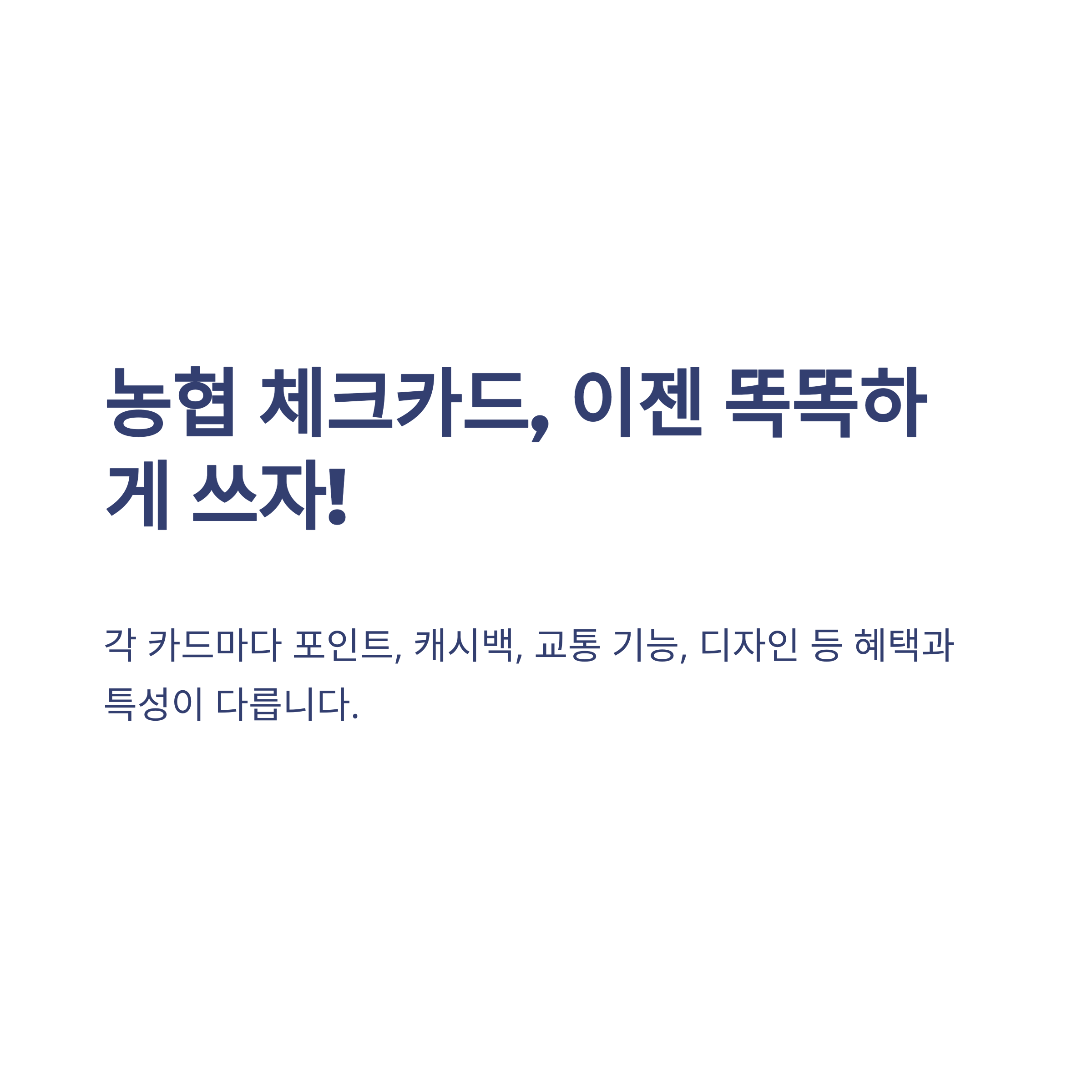 농협 체크카드 추천: 20대·30대·50대·대학생·직장인 맞춤 혜택·디자인·교통·캐시백·포인트 정리