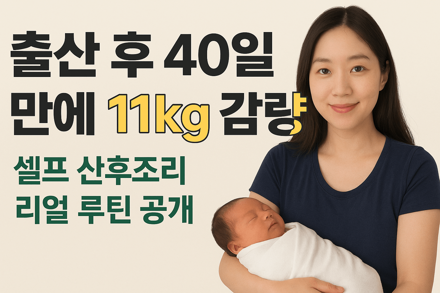 출산후 40일만에 11 킬로 감량