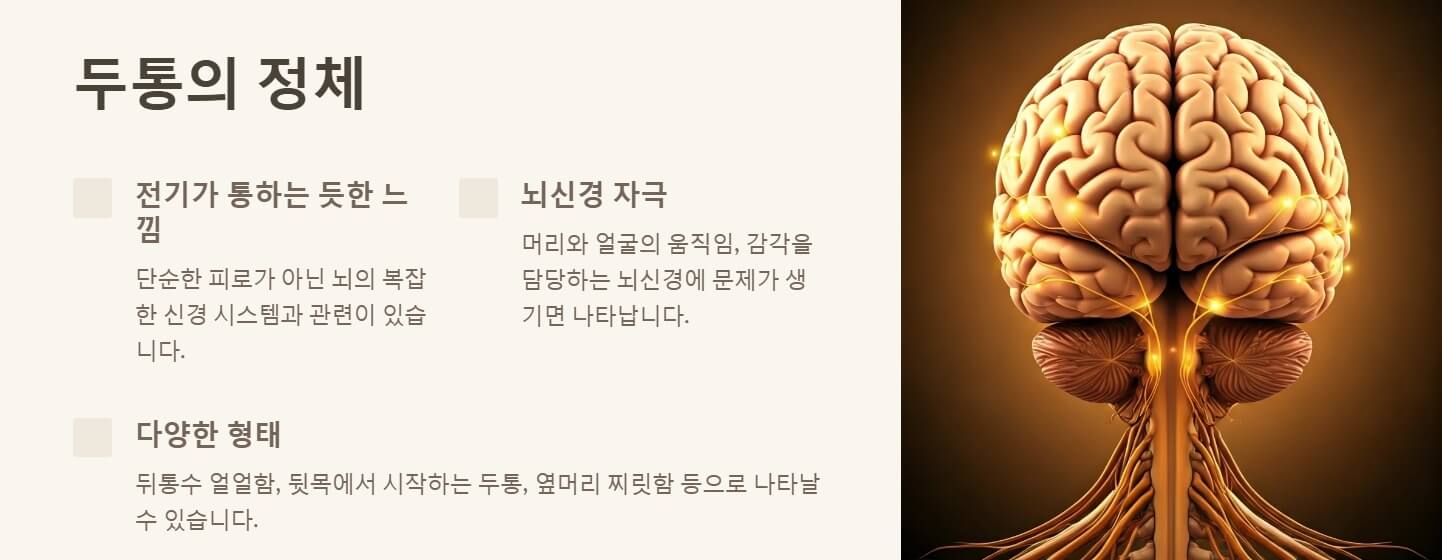 머리가 찌릿찌릿 아파요