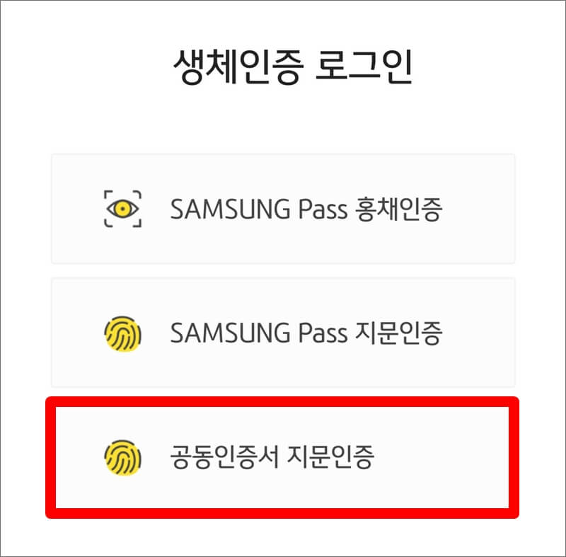 ์์ฒด์ธ์ฆ ์ ํ ์ฌ์ง