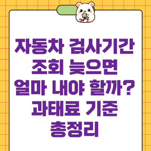 자동차 검사기간 조회