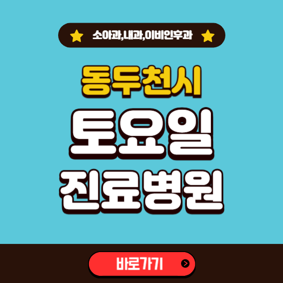 동두천시 토요일 진료 병원 찾기 ❘ 주말 문여는 소아과, 내과, 이비인후과 리스트