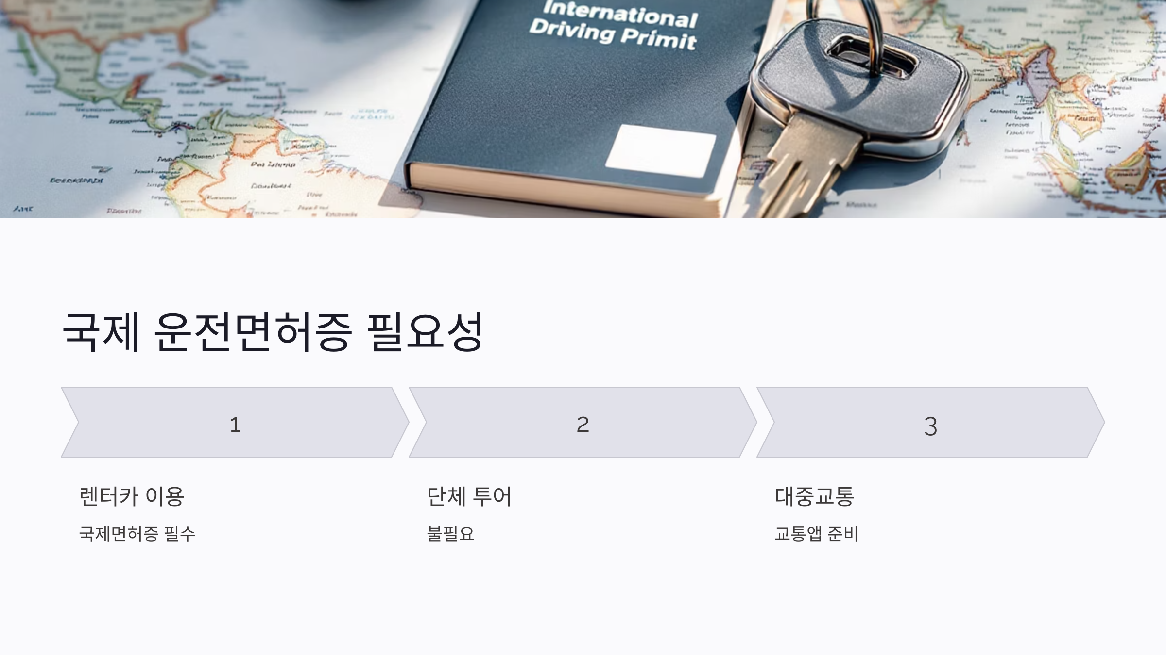 기항지 렌터카 이용 시 국제 운전면허 필요할까?