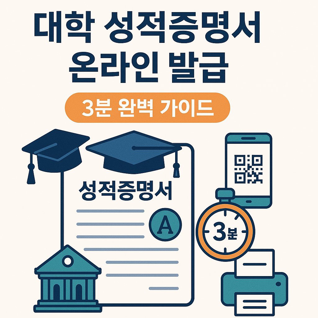 대학 성적증명서 온라인 발급 3분 완벽 가이드