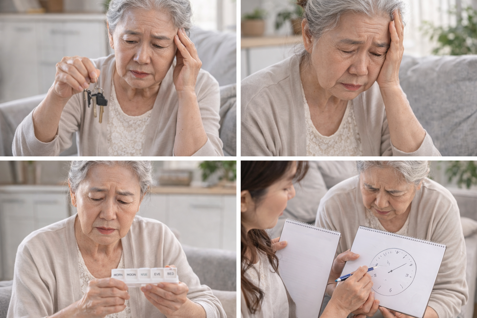 치매 전조증상 노인 기억력 저하 인지 기능 이미지