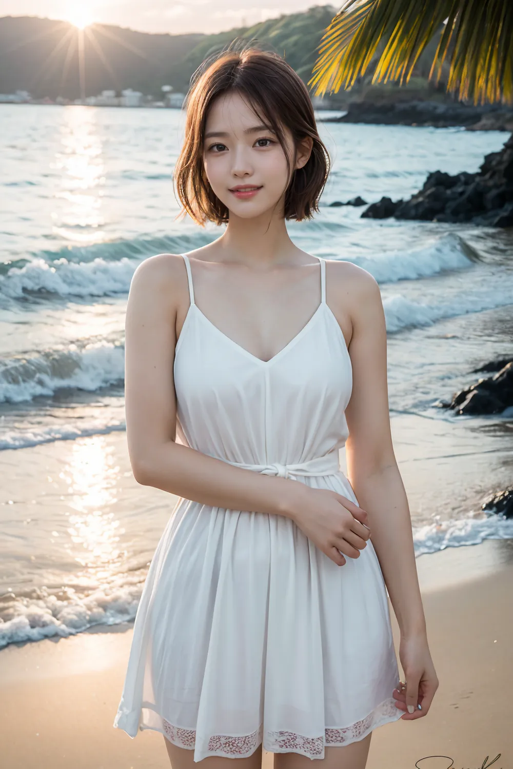 Stable diffusion AI Picture-Hawaiian dress