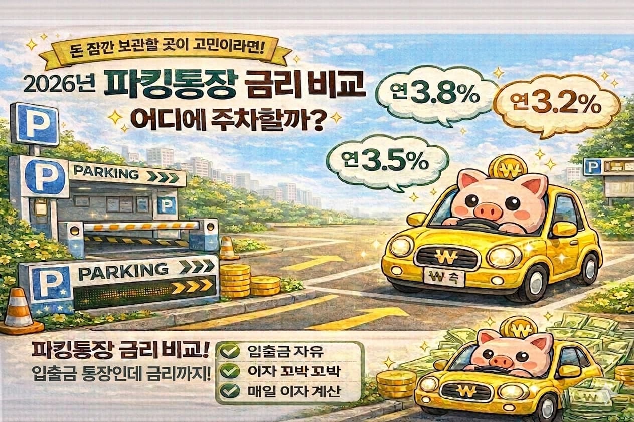 2026년 파킹통장 금리 비교 및 수시입출금 예금 활용 방법