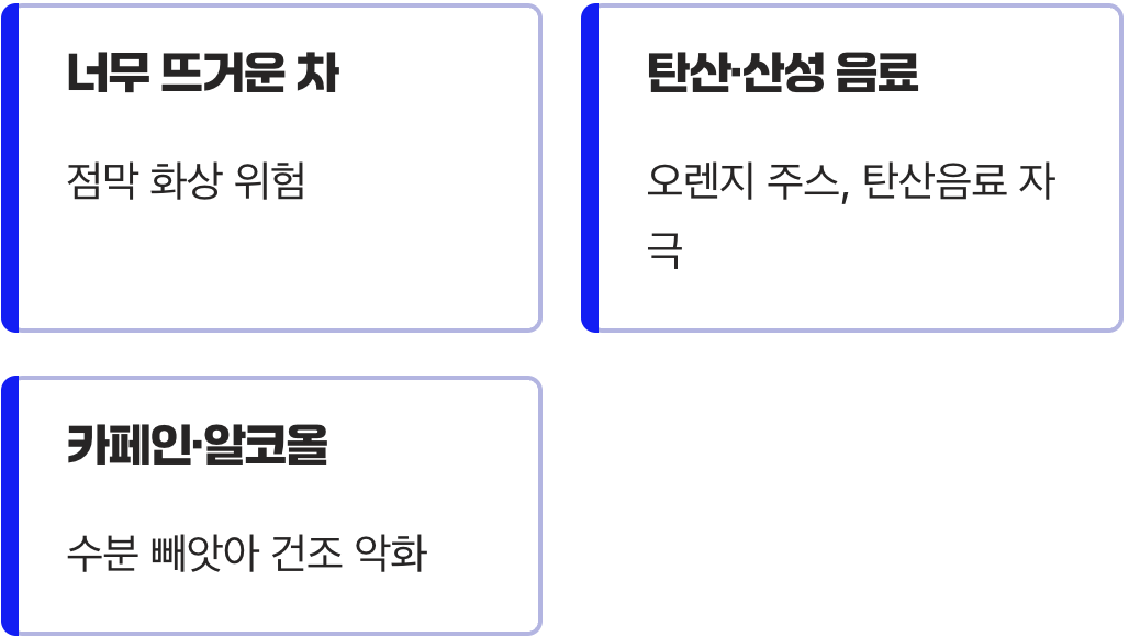 이것만은 피하세요! 목을 괴롭히는 음료들