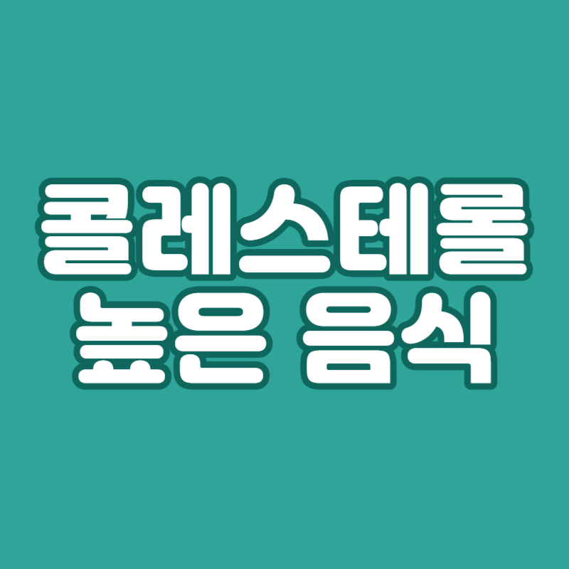 콜레스테롤 높은 음식