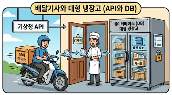 바이브 코딩 핵심 개념 배달 기사와 대형 냉장고