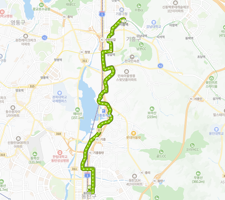 용인-화성-94번-버스-노선-지도