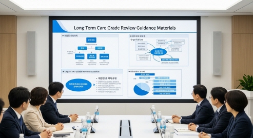공단 내부에서 등급 안내 자료 심의 중