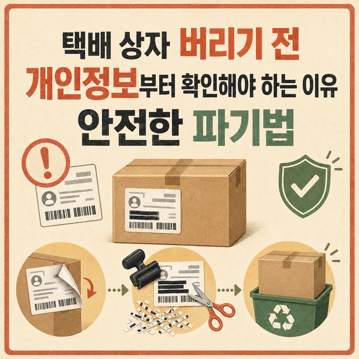 택배 상자를 버리기 전에 개인정보부터 확인해야 하는 이유와 파기법