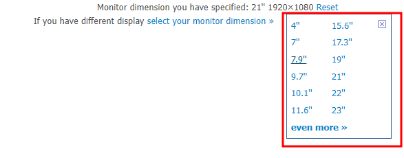 인터넷 자 크기 설정