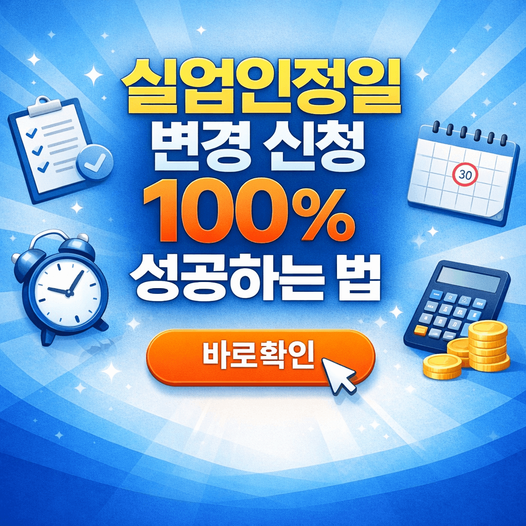 실업인정일 변경 신청 100% 성공하는 법