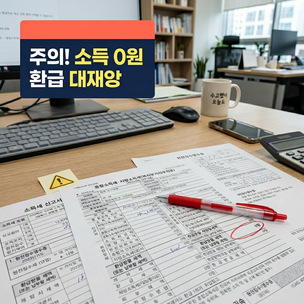 종합소득세 세금 환급 시 소득금액 0원 처리로 인한 적금 심사 탈락 주의