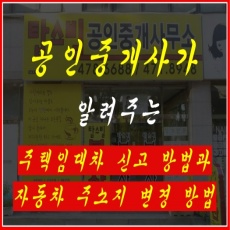 부동산사무실 이미지 없음- 주택임대차신고방법과 자동차주소지 변경방법