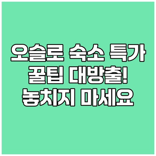 오슬로 숙소 예약 전 필독! 놓치면