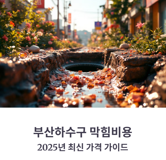 부산하수구 막힘비용 (배관청소, 악취제거, 고압세척)