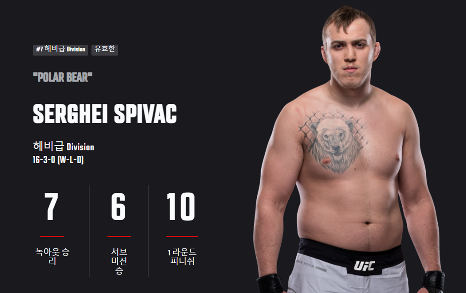 세르게이 스피박 / UFC 홈페이지