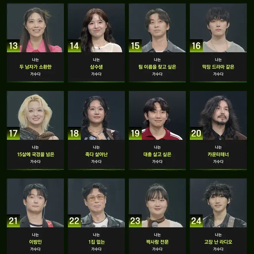 싱어게인4-참가자들