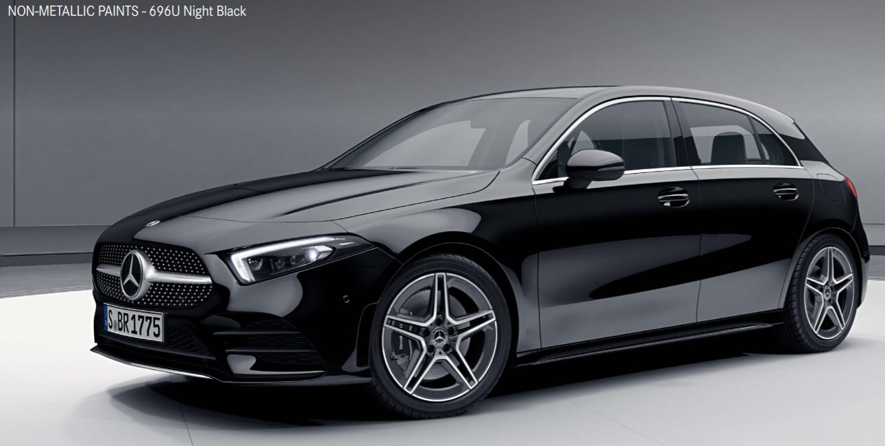 Night Black(색상 코드 : 696) 벤츠 A 클래스 해치백 색상코드 - Night Black(색상 코드 : 696)