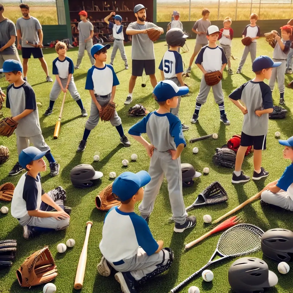 전국대회를 준비하는 유소년 야구팀의 에너지 넘치는 모습