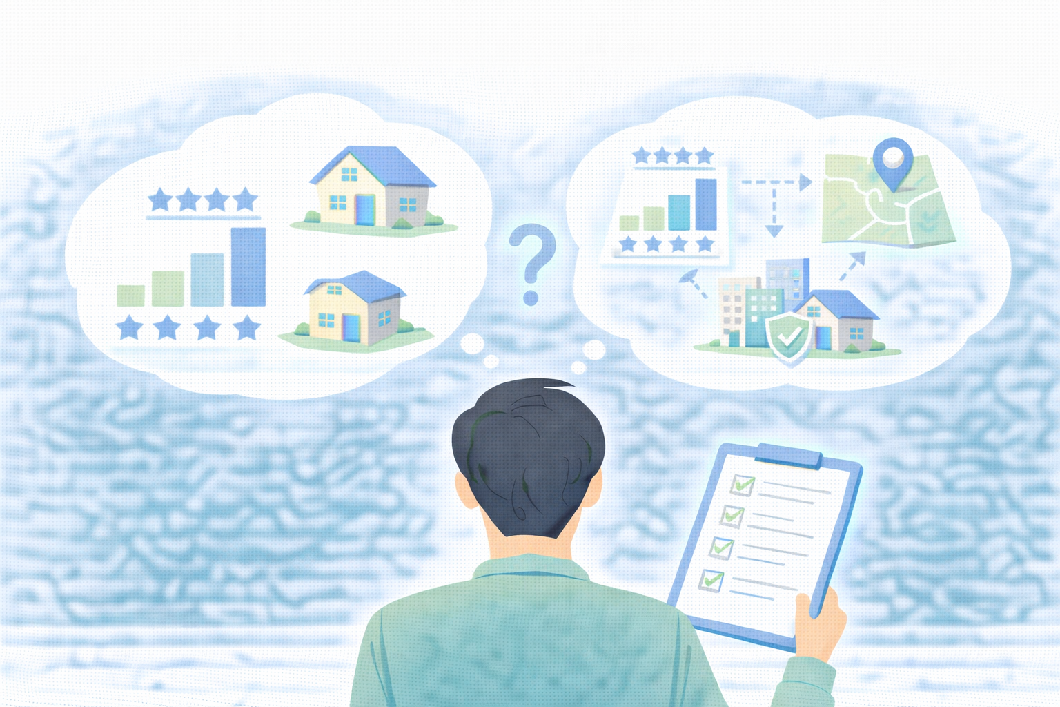 청약 당첨 가능성을 감이 아닌 기준으로 판단하는 과정을 설명하는 이미지