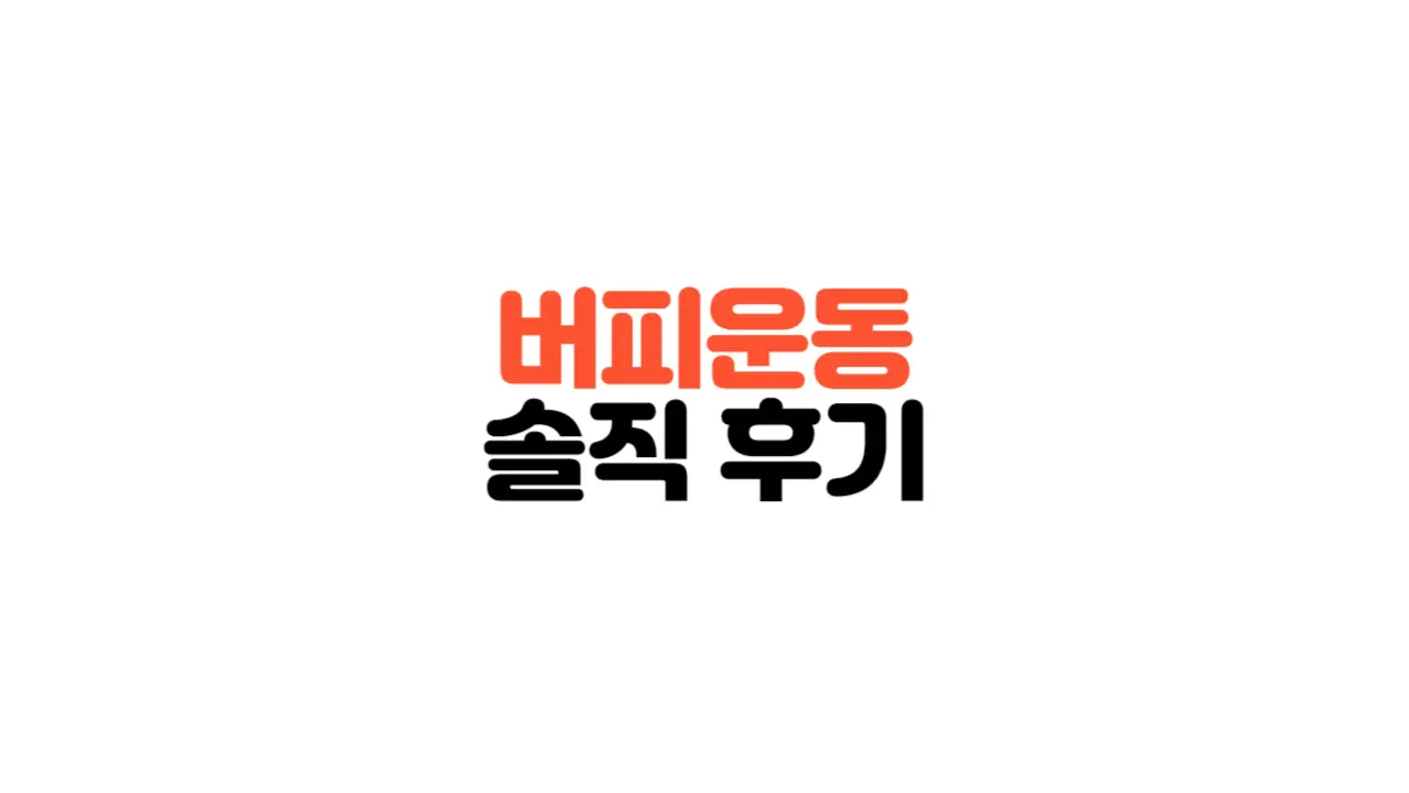 버피테스트_일주일_후기