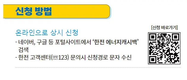 에너지 캐시백 신청 방법