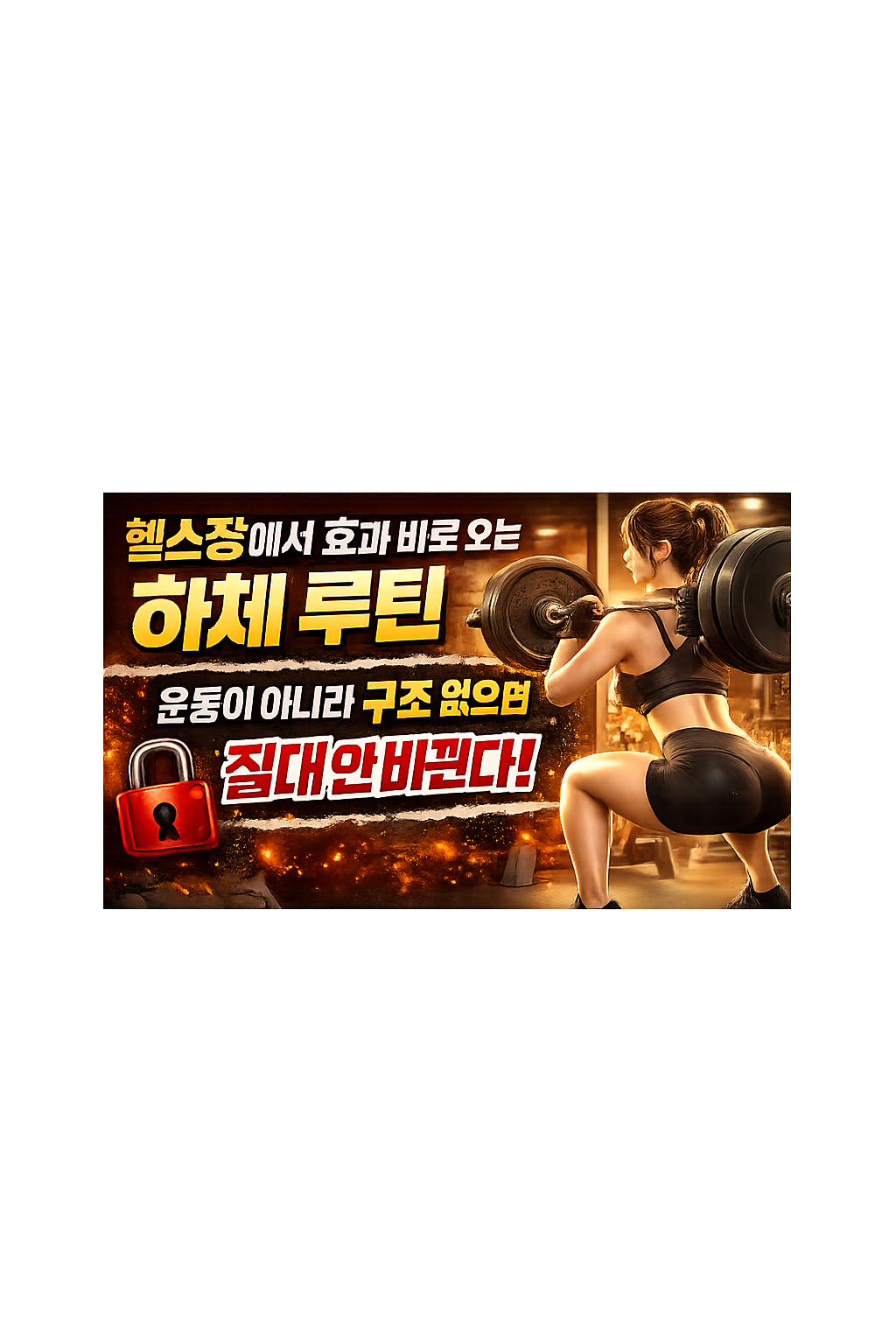 헬스장에서 효과 바로 오는 하체 루틴