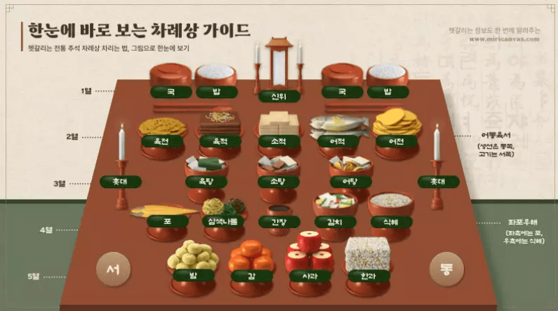 추석 차례상 기본
