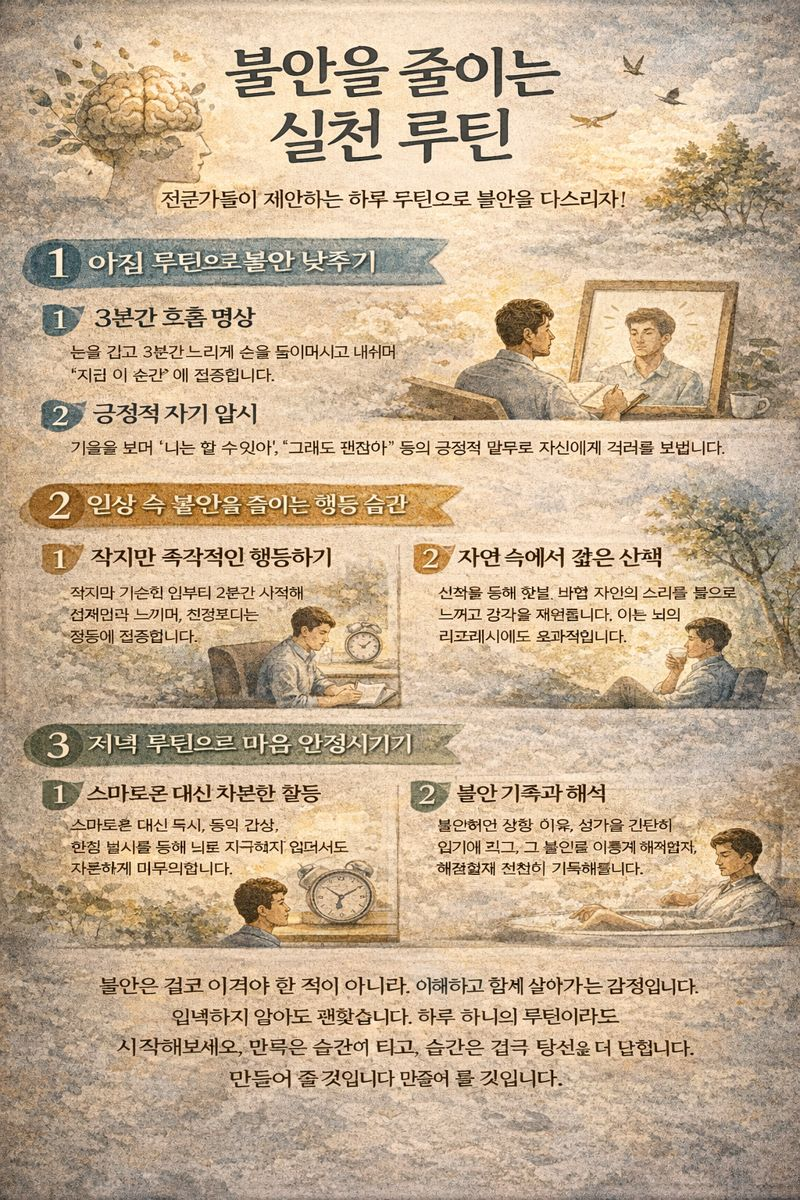 전문가가 추천하는 불안 완화 루틴 관련 이미지