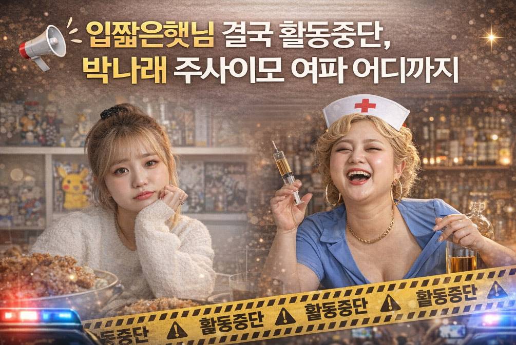 입짧은햇님 활동중단 충격, 박나래 주사이모 파장 어디까지?