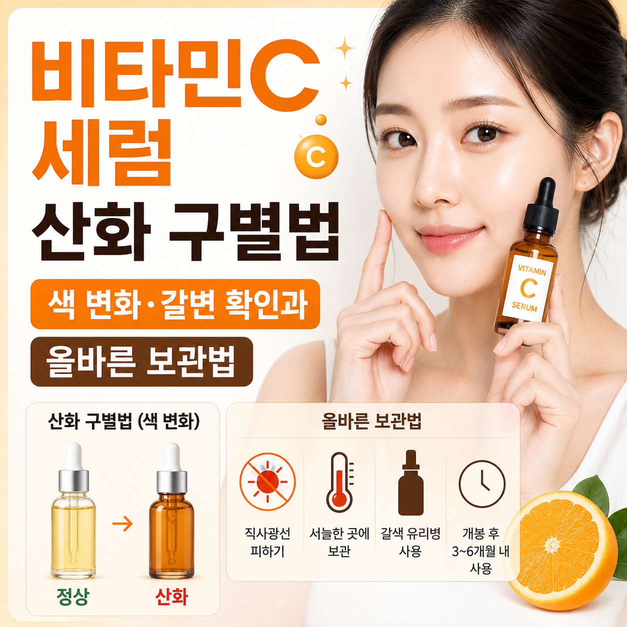 비타민C 세럼 산화 구별법