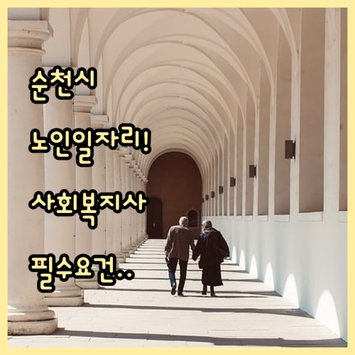 순천시 노인일자리 운영 현황과 사회복..