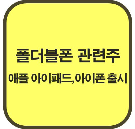 폴더블-관련주-6종목-애플-폴더블-아이폰-아이패드-출시