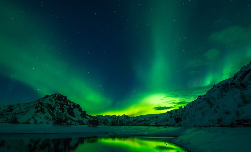 오로라 사진입니다.