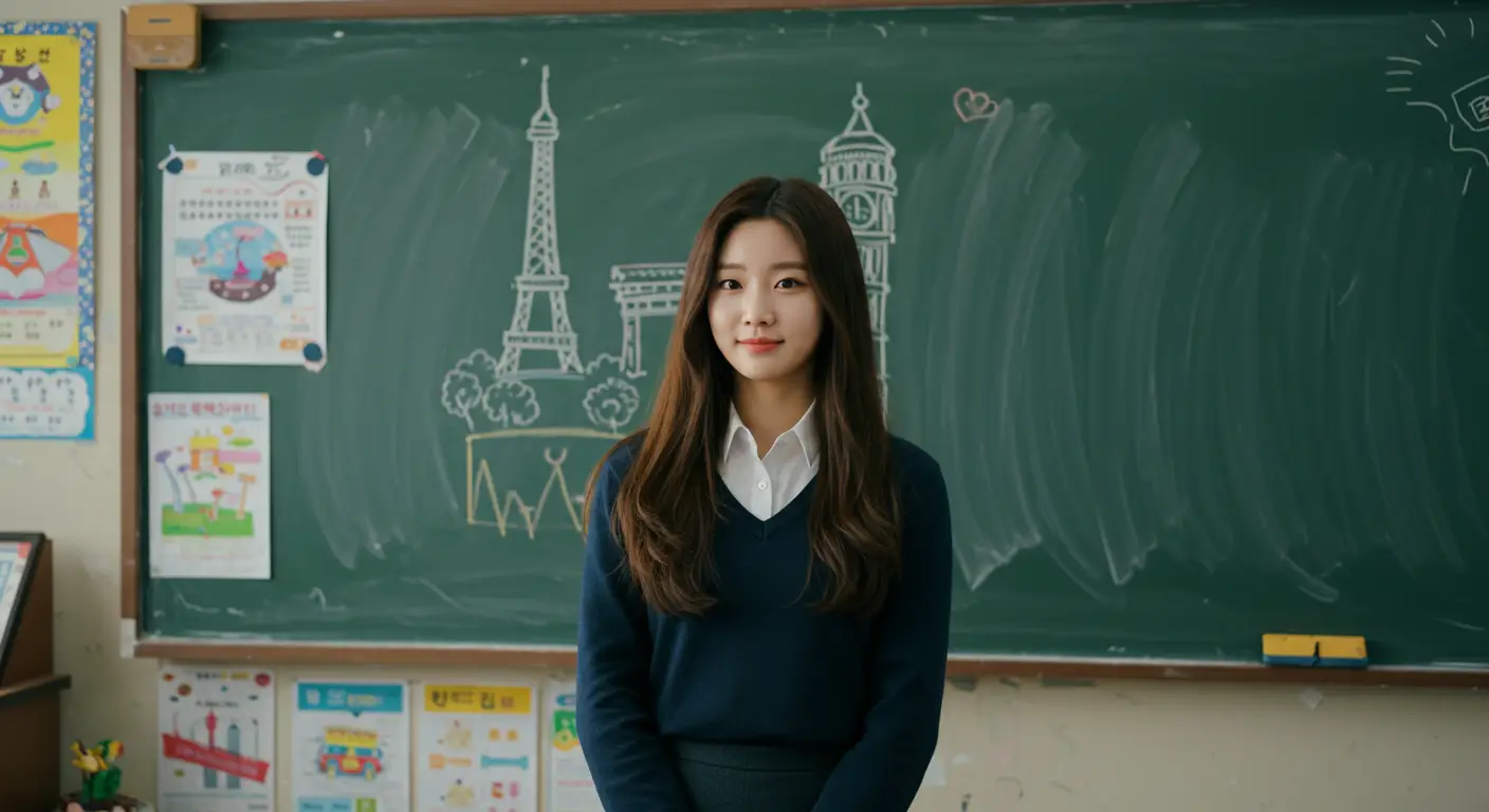 학생들을 가르치는 교사