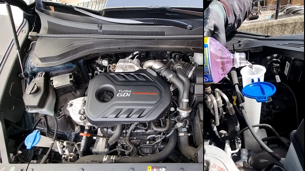 싼타페 워셔액 넣는 곳