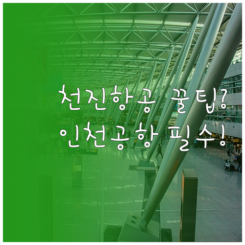 천진항공 인천공항 이용 총정리 터미널..