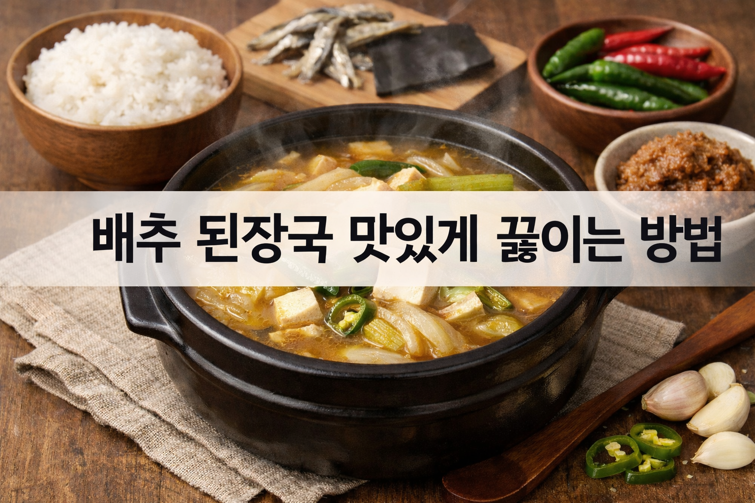 배추 된장국 맛있게 끓이는 방법