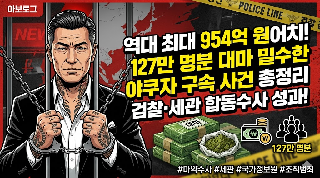 대마 밀수 구속기소 역대 최대 954억 원어치 127만 명분! 야쿠자 사건 총정리